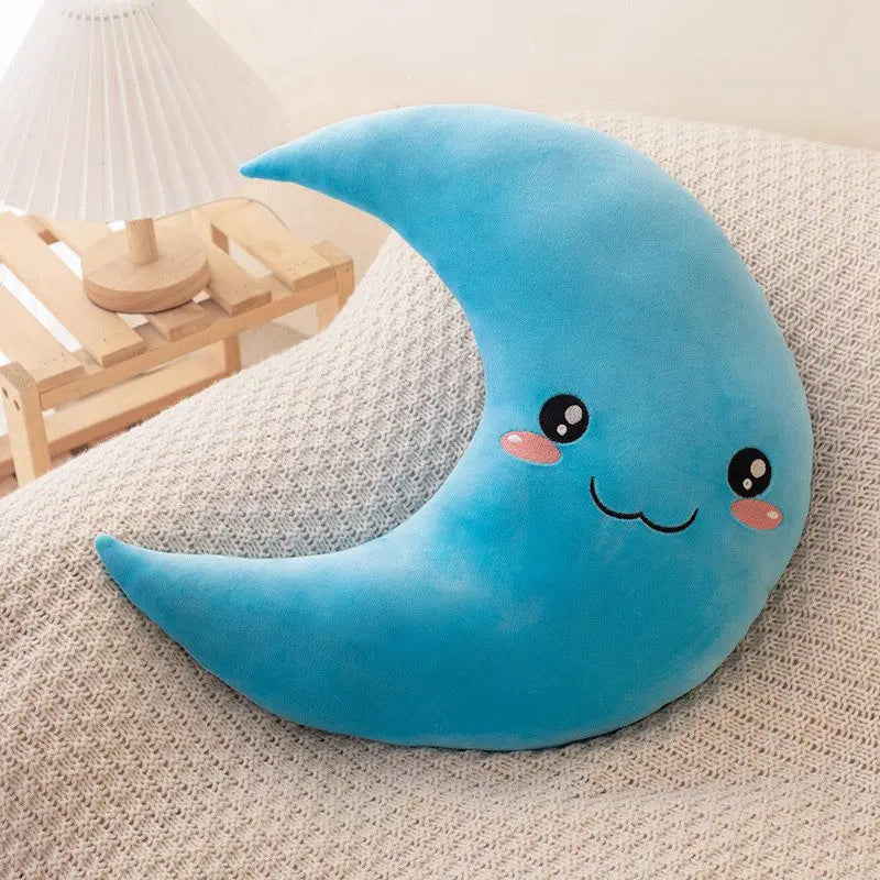 Emoji-Kissen-Mond-Blau